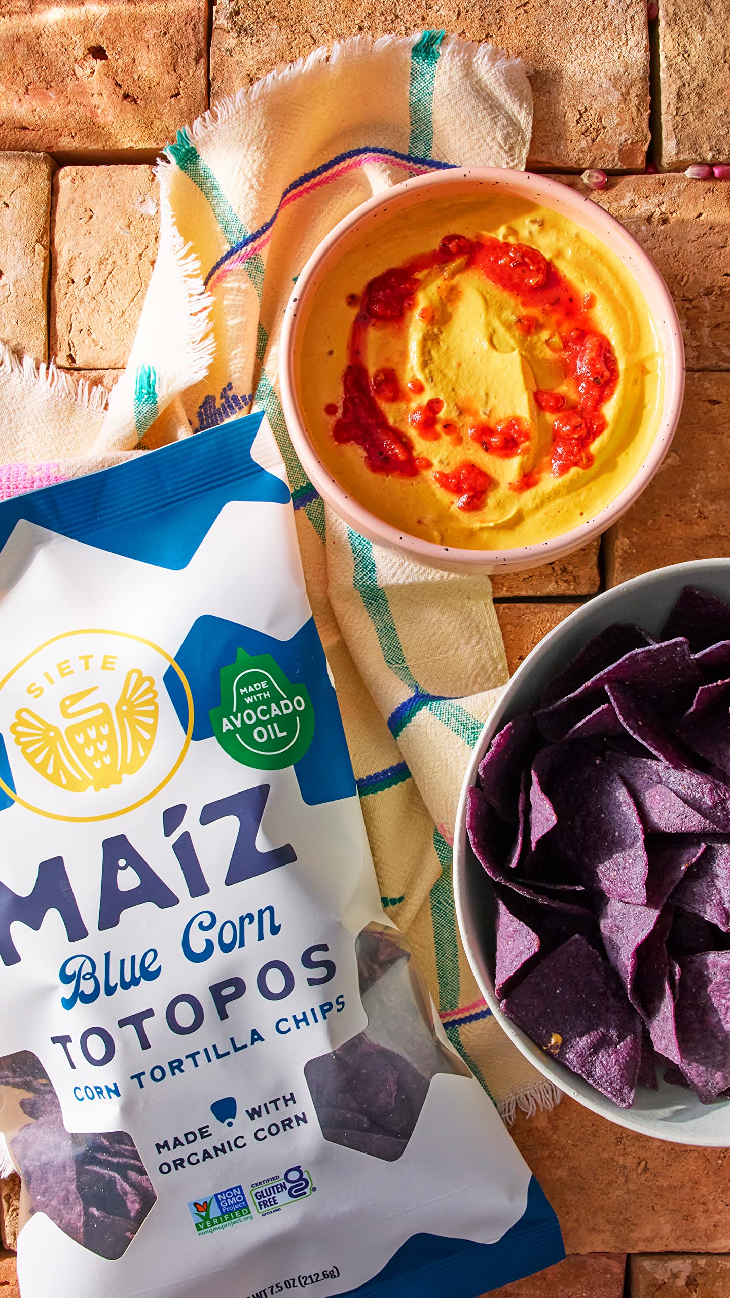 Amazon.com: Siete Maiz Totopos Corn Tortilla Chips | Blue Corn